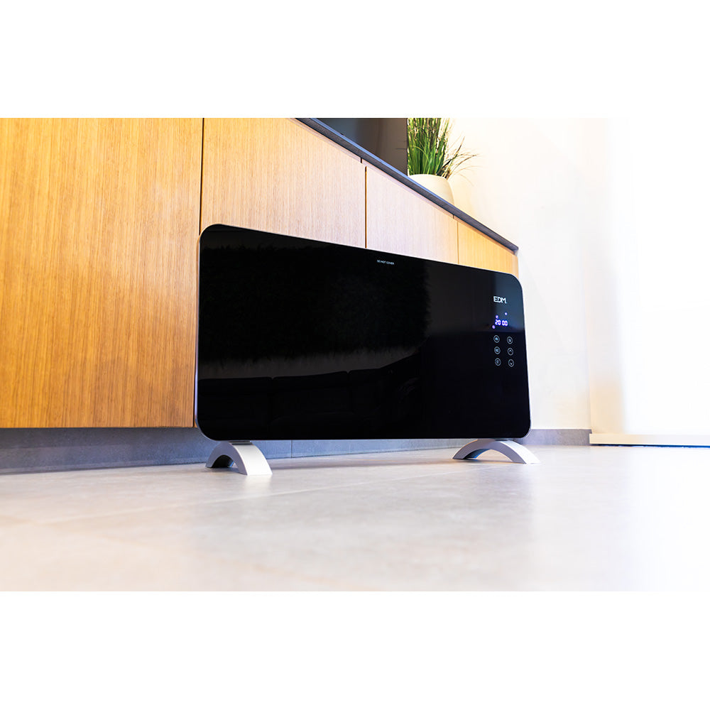 Convector con placa Cristal