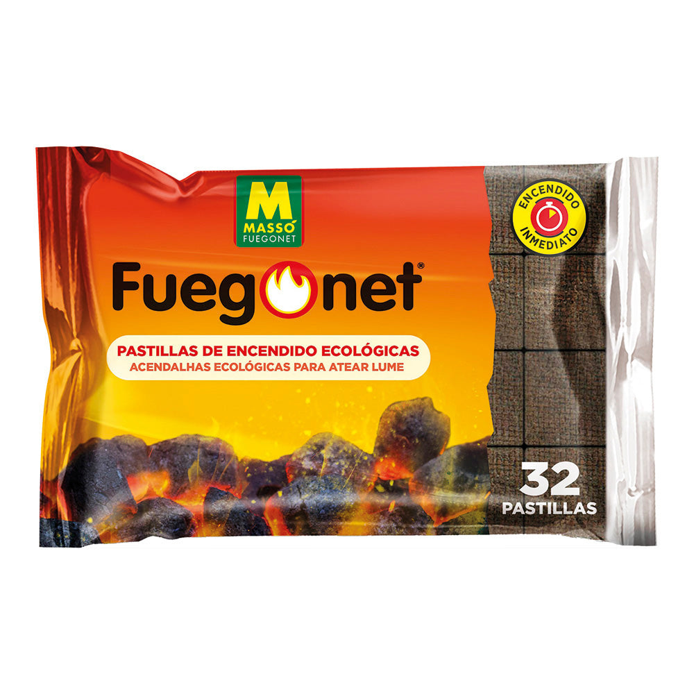 Pastillas de Encendido - ECOLOGICAS - ENVASE 24+8 unid. - FUEGONET - OFERTA POR 8 ENVASES