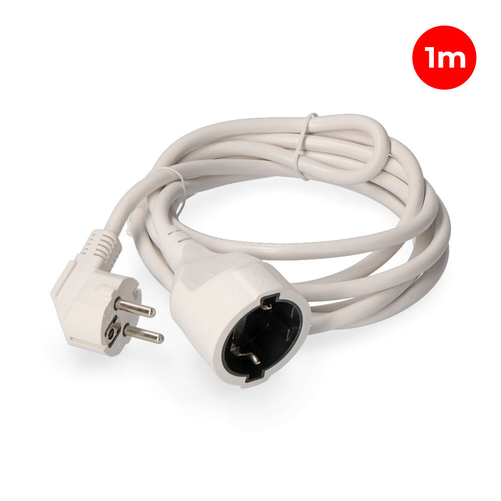 Prolongador Manguera 3x1,5mm T/TL 1m BLANCA