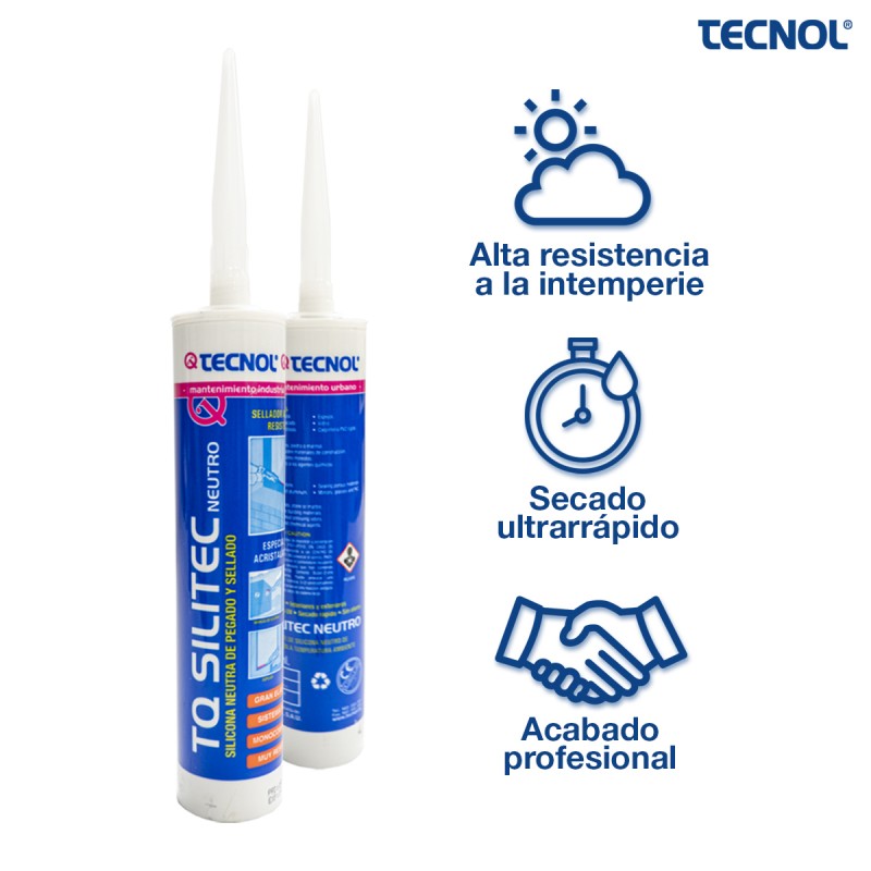 Silitec Neutro 280CC - Silicona neutra muy resistente para construcción y reformas